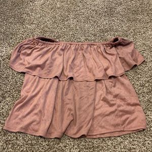 Cute Pink Off The Shoulder Shirt